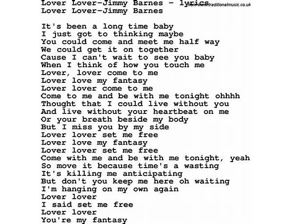 Lover en Lyrics [José Audisio]