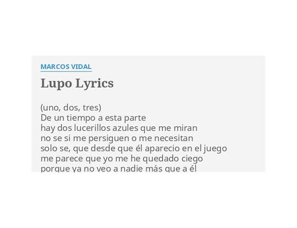 Lupo es Lyrics [Marcos Vidal]