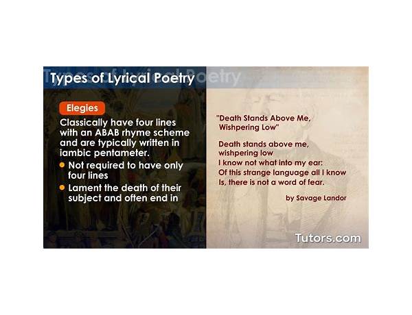 Lyrical Poetry, musical term