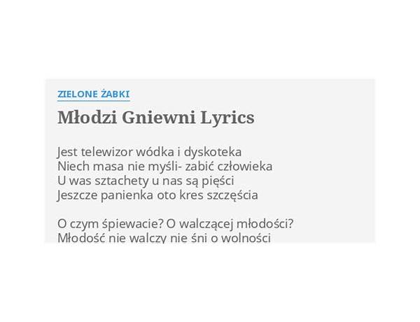 Młodzi i gniewni pl Lyrics [Styku]