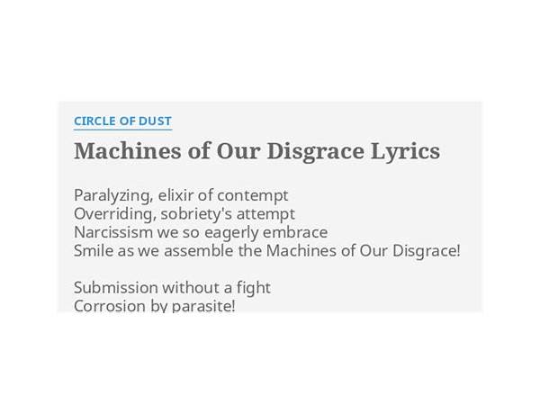 Machines of Our Disgrace [DJ Hidden Remix] en Lyrics [Circle of Dust]