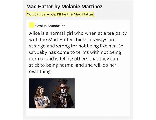 Mad Hatter en Lyrics [Nadda Mercenary]