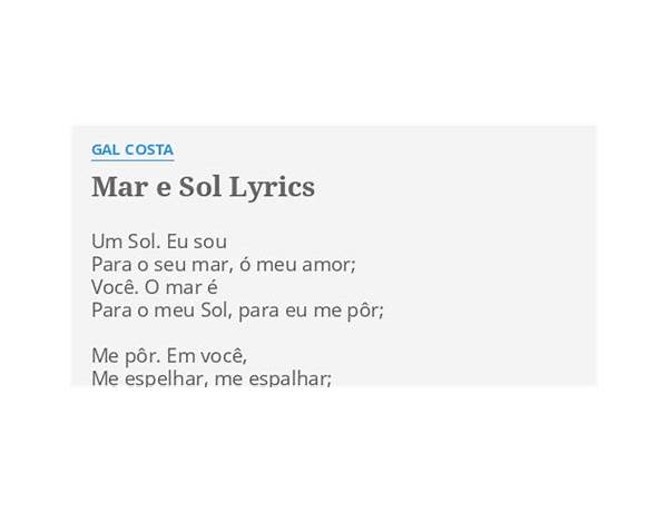 Mar E Sol pt Lyrics [Gal Costa]