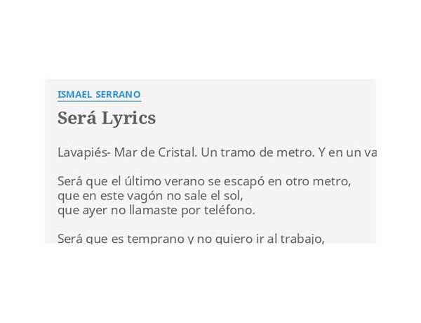 Mar de Cristal es Lyrics [Soge Culebra]
