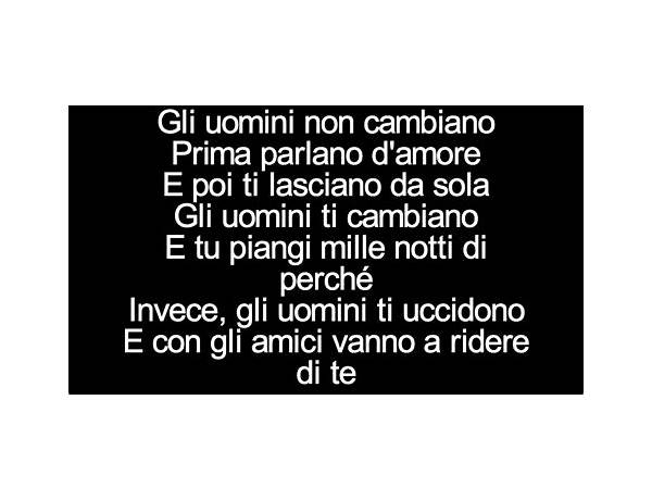 Maria E Gli Uomini it Lyrics [Beppe Donadio]