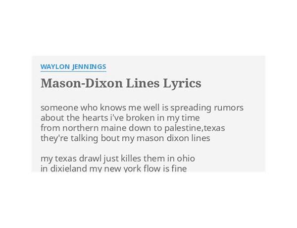 Mason Dixie Lines en Lyrics [Waylon Jennings]