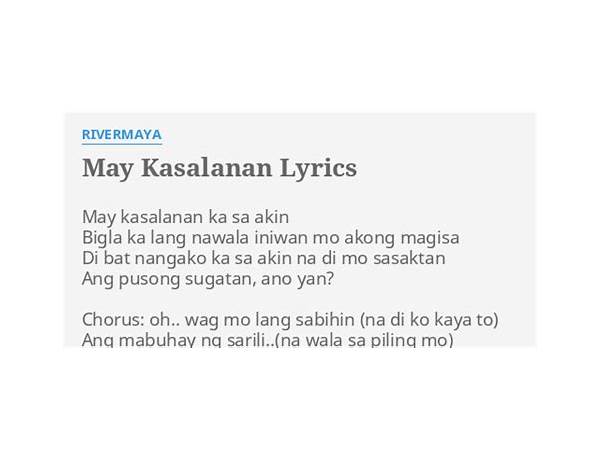 May Kasalanan tl Lyrics [Rivermaya]