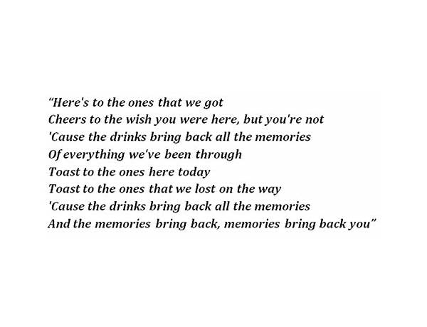 Memories en Lyrics [Big Sean]