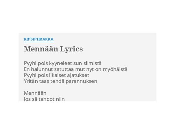 Mennään fi Lyrics [Ripsipiirakka]