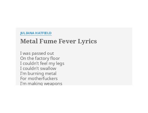 Metal Fume Fever en Lyrics [Juliana Hatfield]