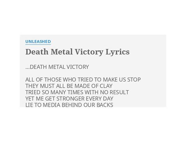 Metal Victory en Lyrics [Iron Fire]