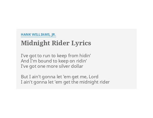 Midnight Rider en Lyrics [Richie Evans]