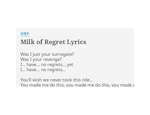 Milk Of Regret en Lyrics [Otep]