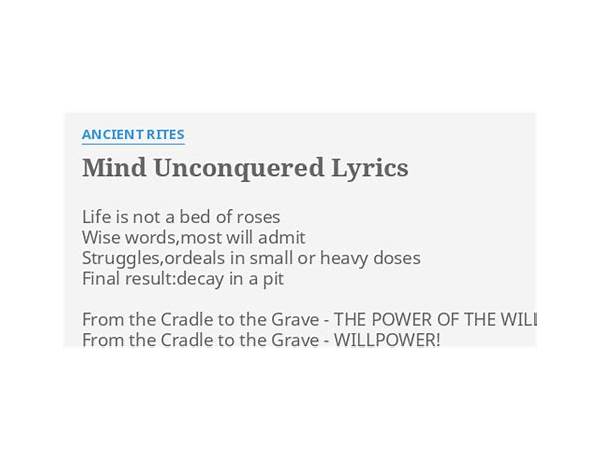 Mind Unconquered en Lyrics [Ancient Rites]