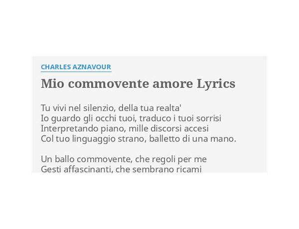 Mio commovente amore it Lyrics [Charles Aznavour]