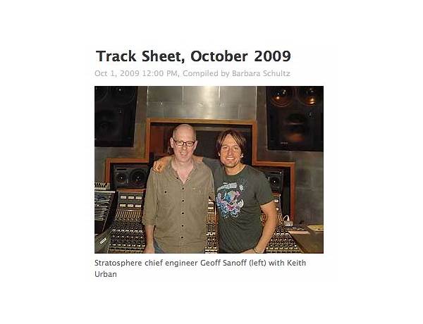 Mixing Engineer: Geoff Sanoff, musical term