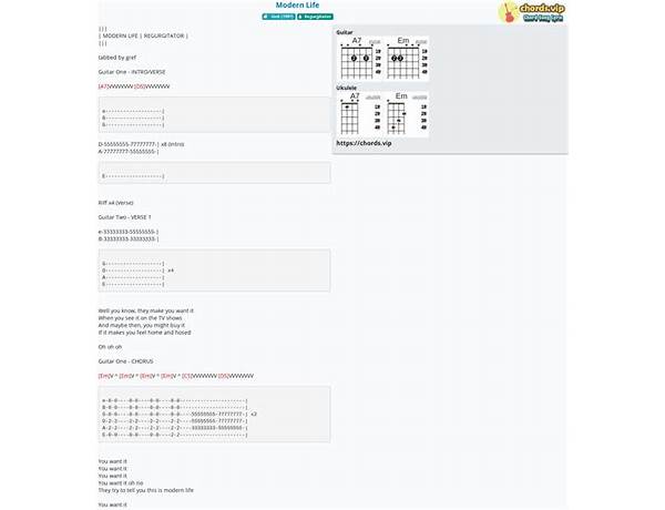 Modern Life en Lyrics [Regurgitator]