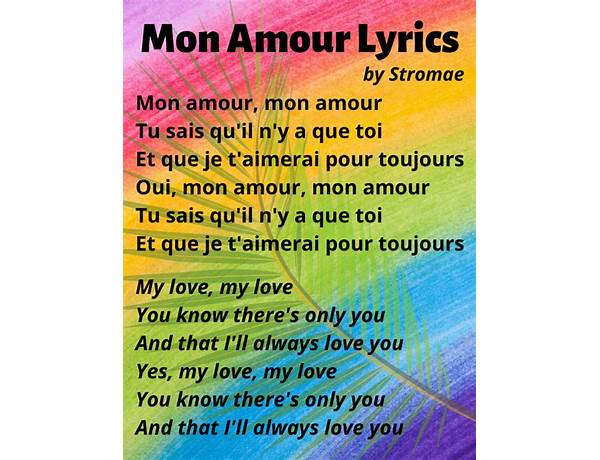 Mon Amour fr Lyrics [Willyod]