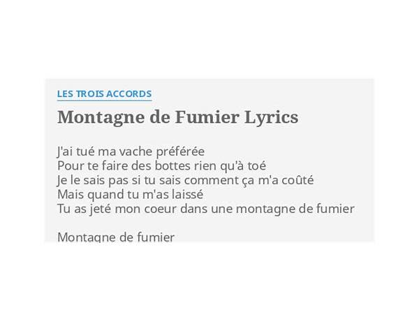 Montagne de fumier fr Lyrics [Les Trois Accords]