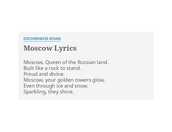 Moscow en Lyrics [CoMa]