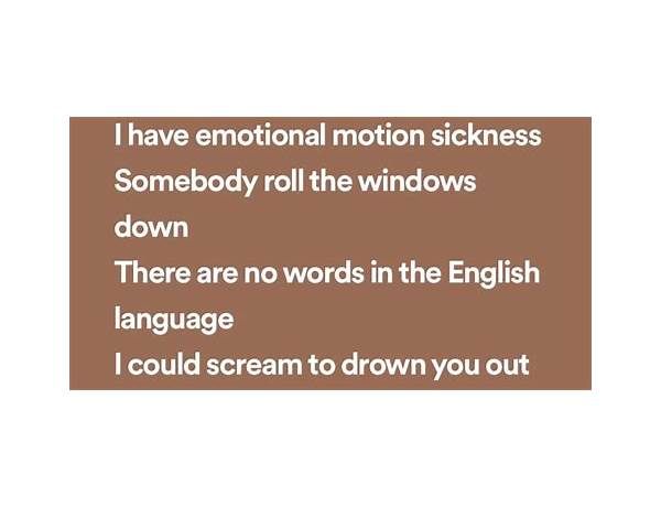 Motion Sickness (Demo) pt Lyrics [Phoebe Bridgers]