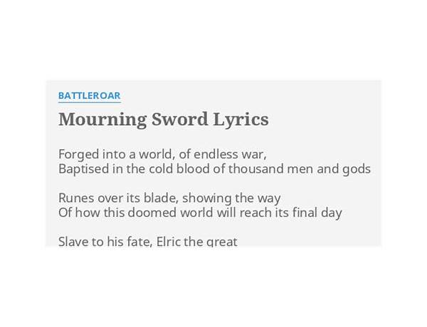 Mourning Sword en Lyrics [Battleroar]