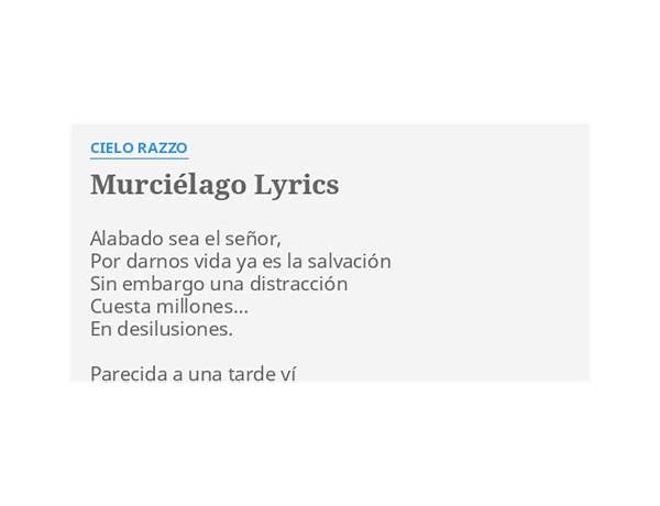 Murciélago es Lyrics [Cielo Razzo]