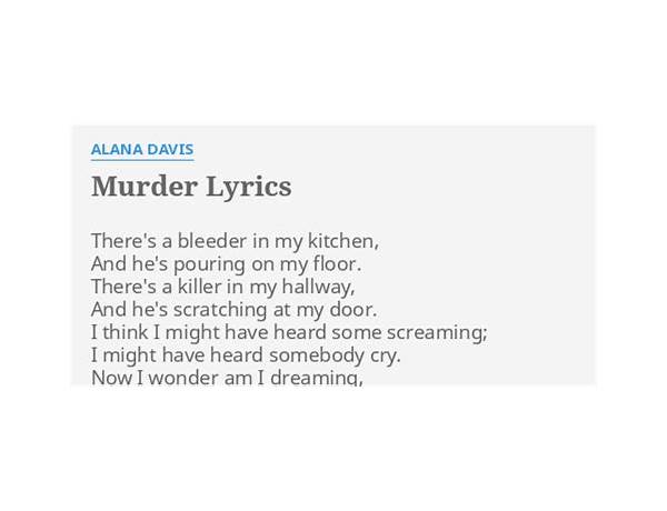 Murder en Lyrics [Alana Davis]