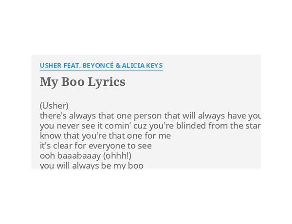 My Boo en Lyrics [Usher & Alicia Keys]