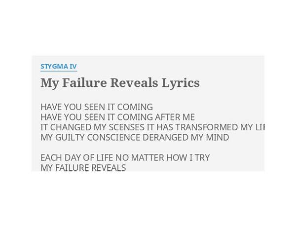 My Failure Reveals en Lyrics [Stygma IV]