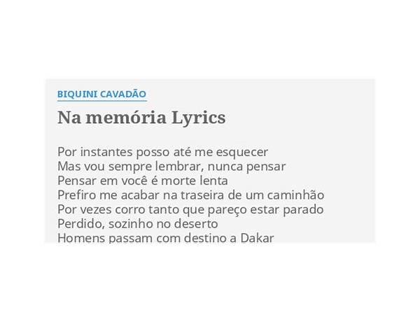 Na Memória pt Lyrics [Biquini Cavadão]