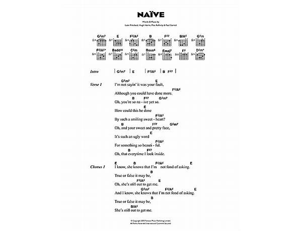 Naive en Lyrics [Growing Pains]