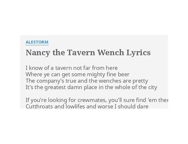 Nancy the Tavern Wench en Lyrics [Alestorm]