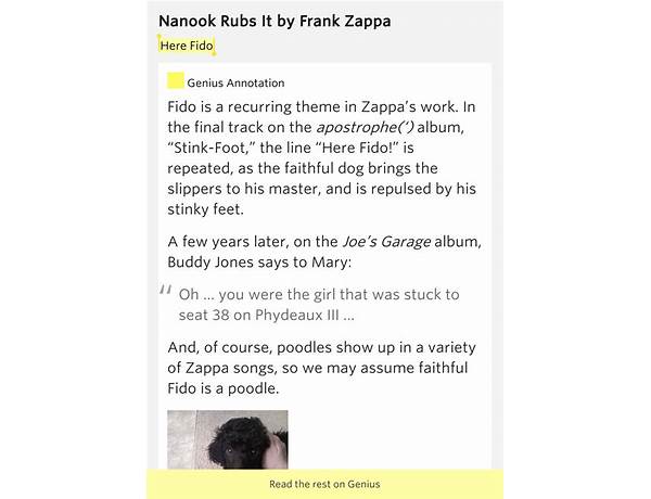 Nanook Rubs It [Saarbrucken 1978] en Lyrics [Frank Zappa]