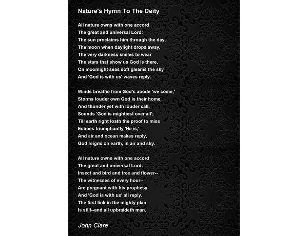 Nature\'s Hymn to the Deity en Lyrics [Peter Dickinson]