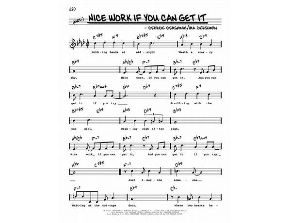 Nice Work If You Can Get It en Lyrics [Doris Day]