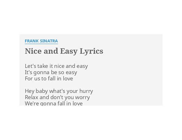 Nice and Easy en Lyrics [Curve]