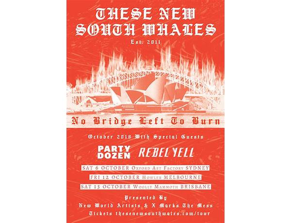 No Bridge Left To Burn en Lyrics [These New South Whales]