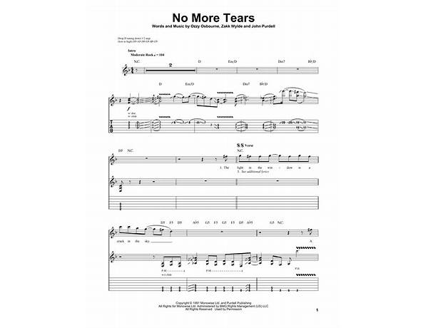 No More Tears en Lyrics [Ever the Ghost]