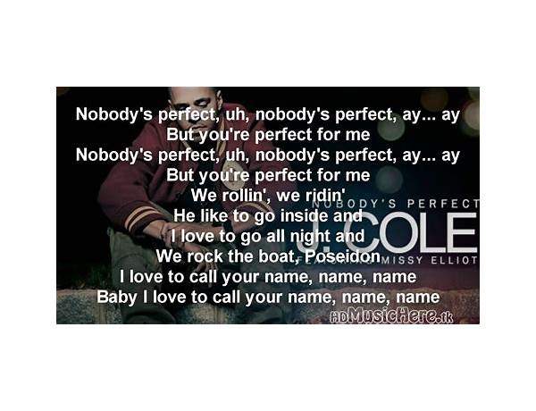 Nobody\'s Perfect en Lyrics [Tony Lucca]