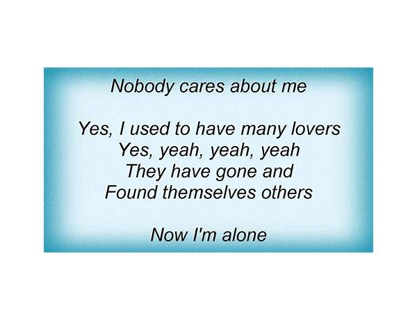 Nobody Cares en Lyrics [Big John]