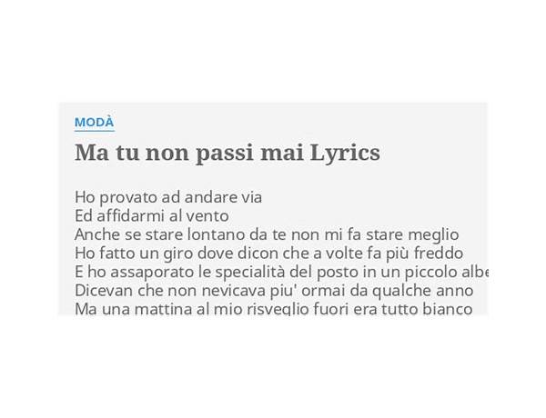 Non Passi Mai it Lyrics [Gidaleo, maet, frà]