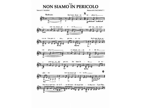 Non siamo in pericolo it Lyrics [Pooh]