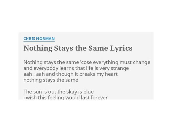 Nothing Stays en Lyrics [Brother Bear]