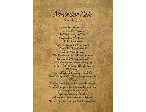 November en Lyrics [Transcenderarts]