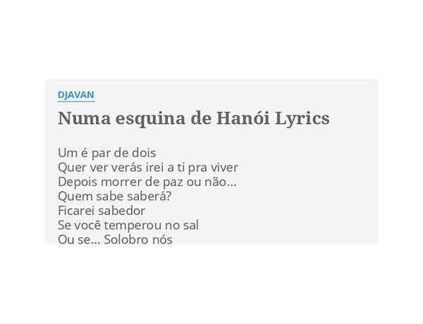 Numa Esquina de Hanói pt Lyrics [Djavan]