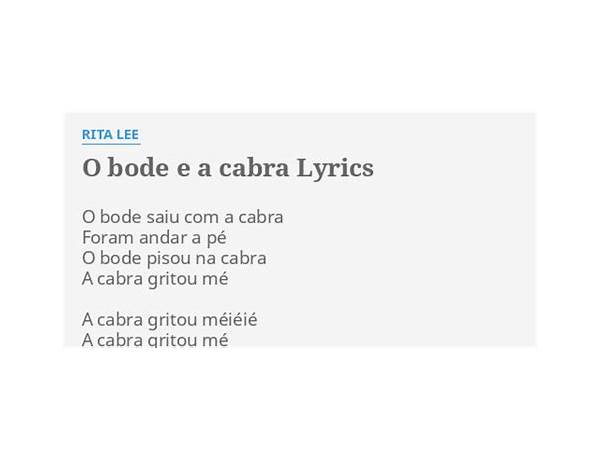 O Bode e a Cabra pt Lyrics [Rita Lee]