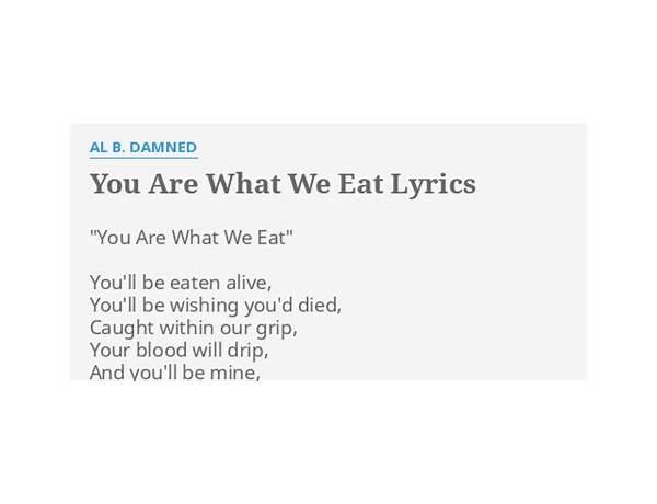 Oh The Lies We Eat en Lyrics [Imaginary Baseball League]