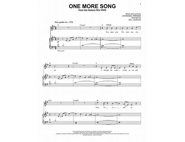 One More Song en Lyrics [Consolidated]
