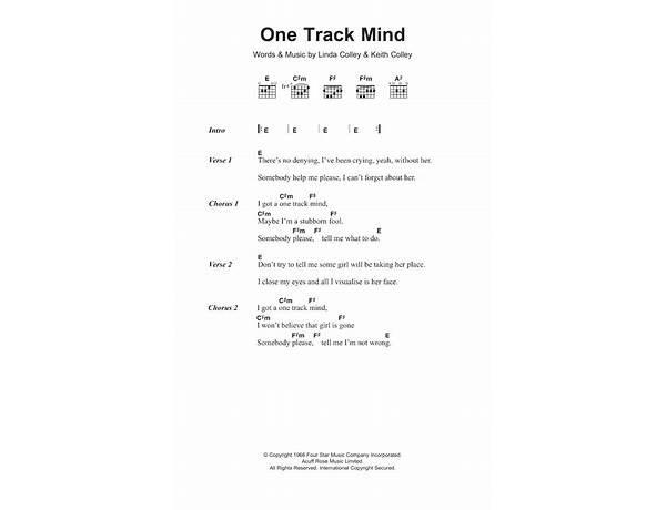 One Track Mind en Lyrics [Anna Brinckmann]